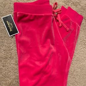 Juicy Couture Hot Pink Velour Sweatpants